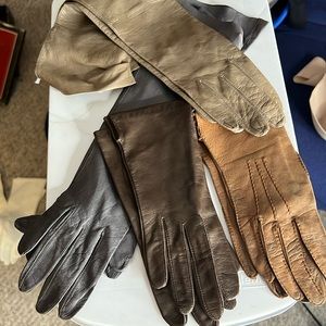 Vintage women’s leather gloves kid skin